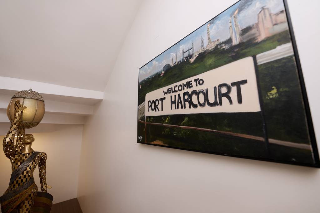 Welcome to Port Harcourt artwork at The 1% Manor